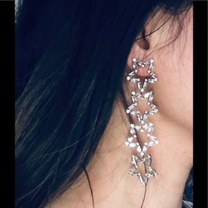 CZ star earrings new